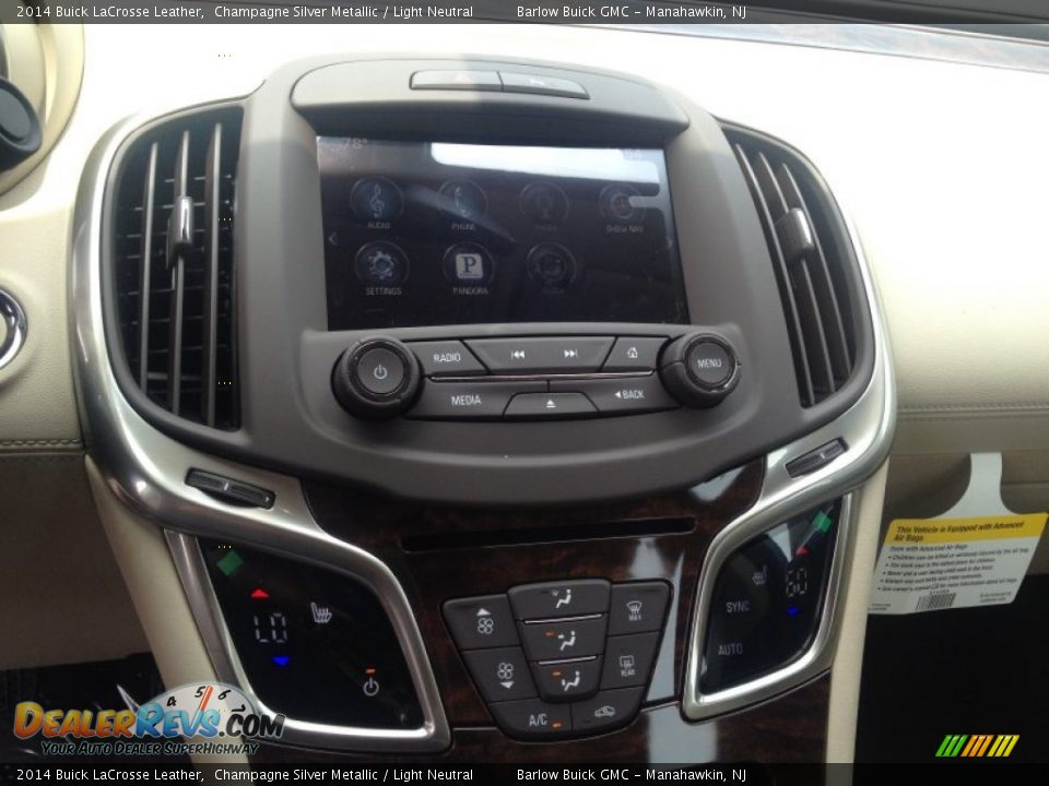 2014 Buick LaCrosse Leather Champagne Silver Metallic / Light Neutral Photo #10