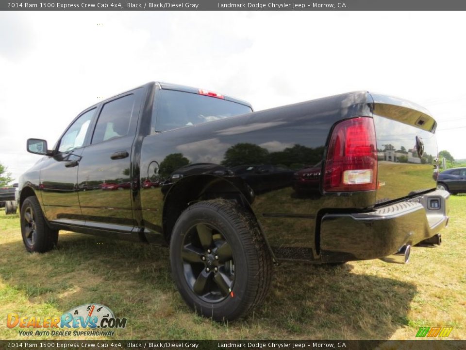 2014 Ram 1500 Express Crew Cab 4x4 Black / Black/Diesel Gray Photo #2