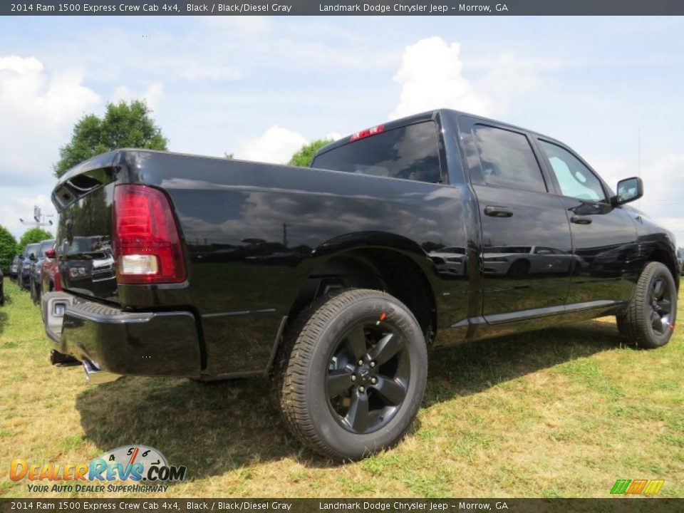 2014 Ram 1500 Express Crew Cab 4x4 Black / Black/Diesel Gray Photo #3