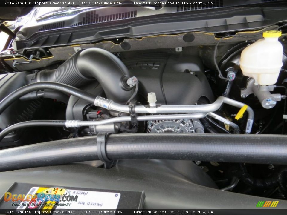 2014 Ram 1500 Express Crew Cab 4x4 Black / Black/Diesel Gray Photo #8