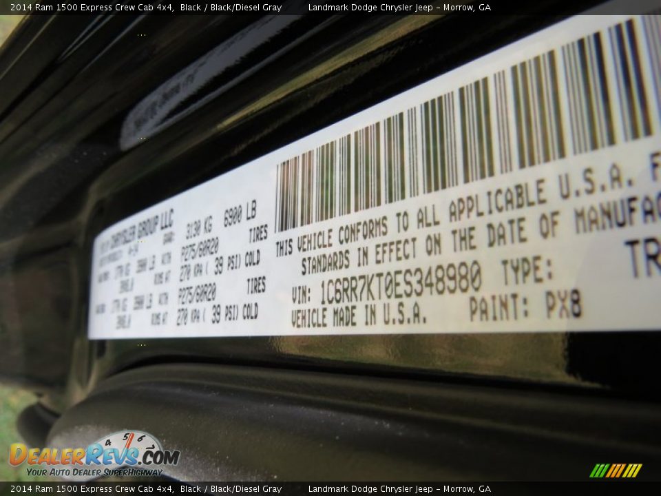 2014 Ram 1500 Express Crew Cab 4x4 Black / Black/Diesel Gray Photo #9