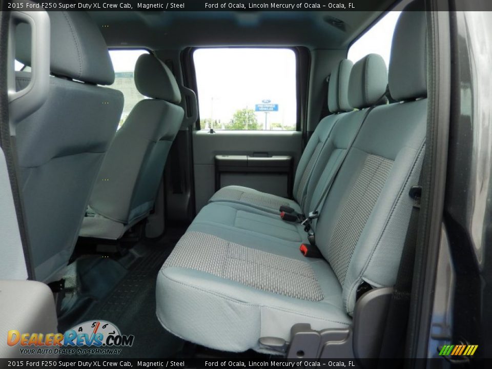 Rear Seat of 2015 Ford F250 Super Duty XL Crew Cab Photo #7