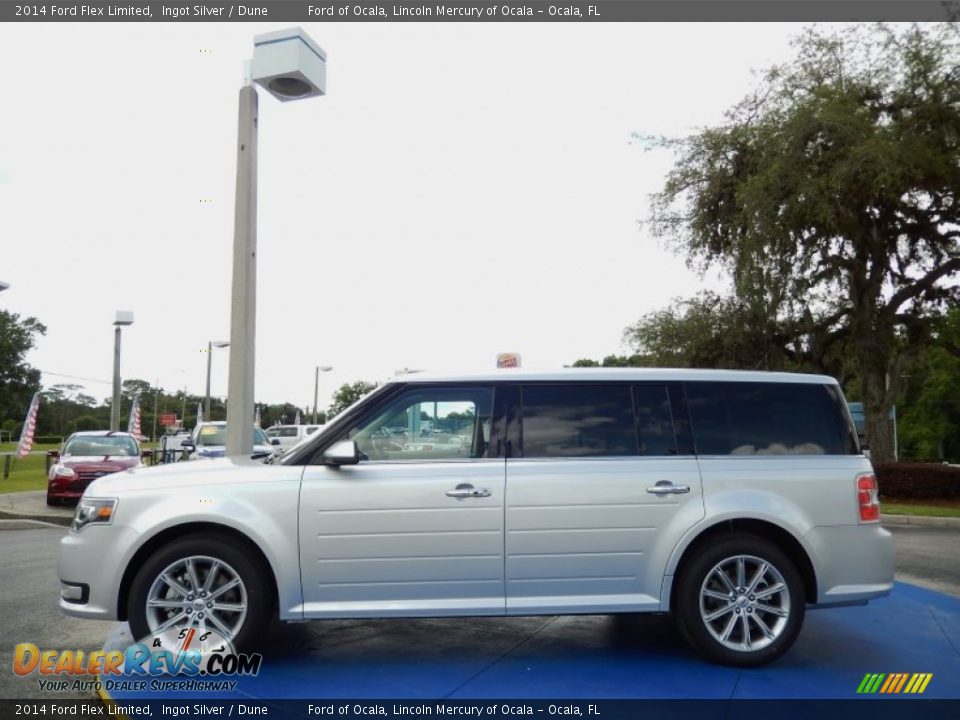 2014 Ford Flex Limited Ingot Silver / Dune Photo #2