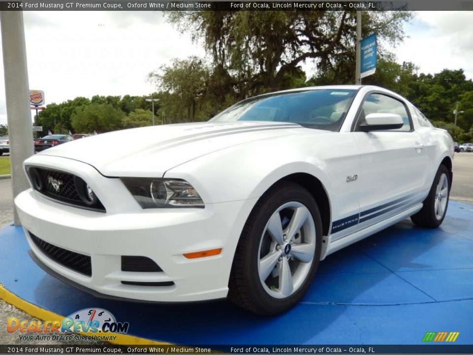 2014 Ford Mustang GT Premium Coupe Oxford White / Medium Stone Photo #1