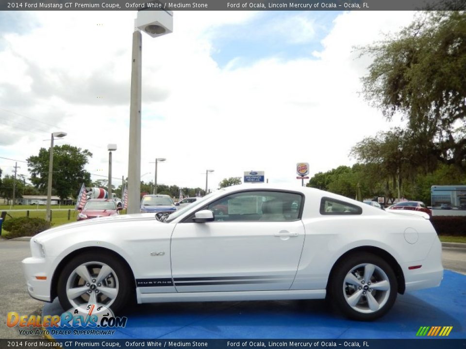 2014 Ford Mustang GT Premium Coupe Oxford White / Medium Stone Photo #2