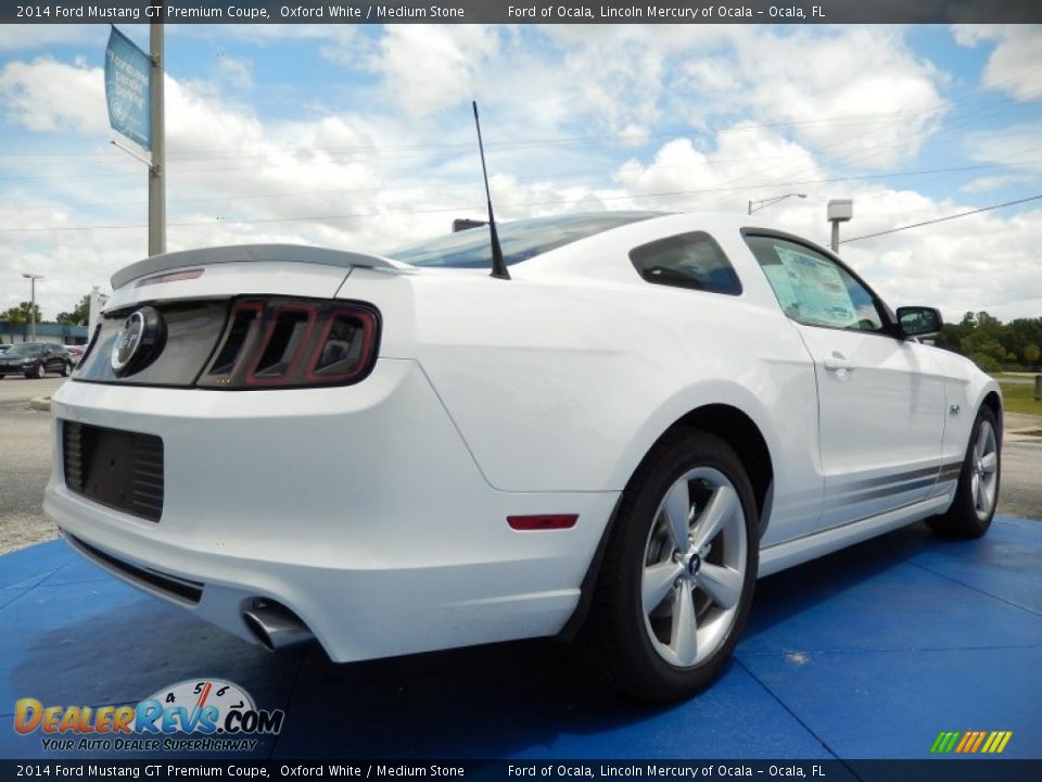 2014 Ford Mustang GT Premium Coupe Oxford White / Medium Stone Photo #3