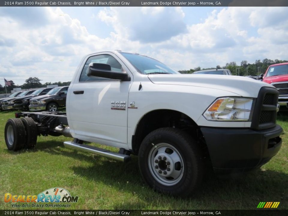 2014 Ram 3500 Regular Cab Chassis Bright White / Black/Diesel Gray Photo #4