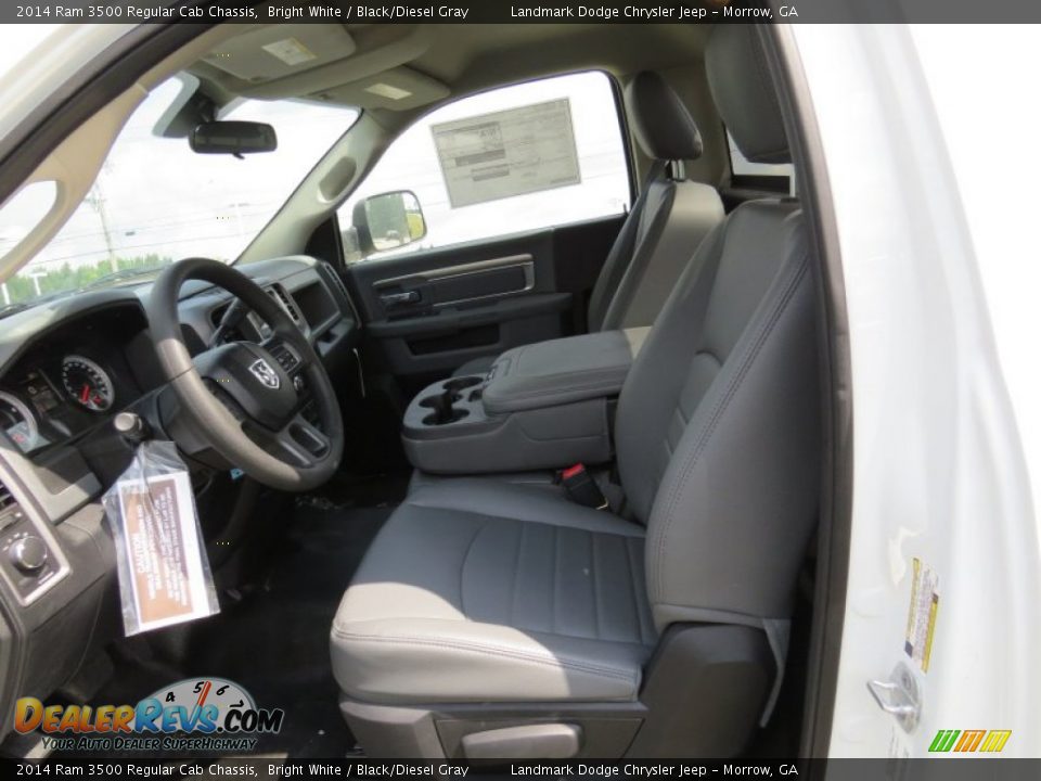 2014 Ram 3500 Regular Cab Chassis Bright White / Black/Diesel Gray Photo #7