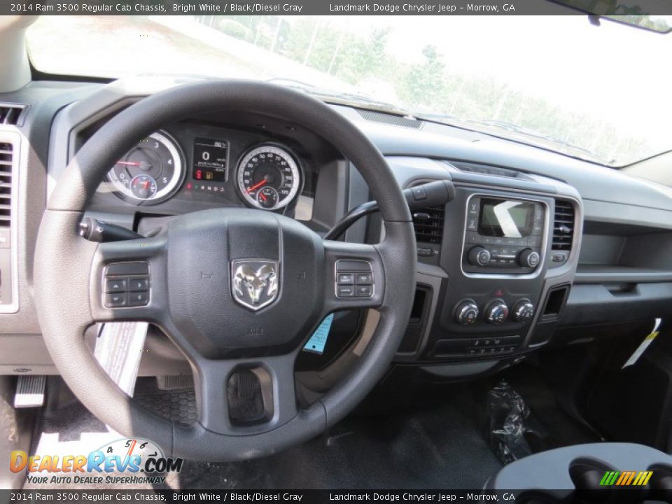 2014 Ram 3500 Regular Cab Chassis Bright White / Black/Diesel Gray Photo #8