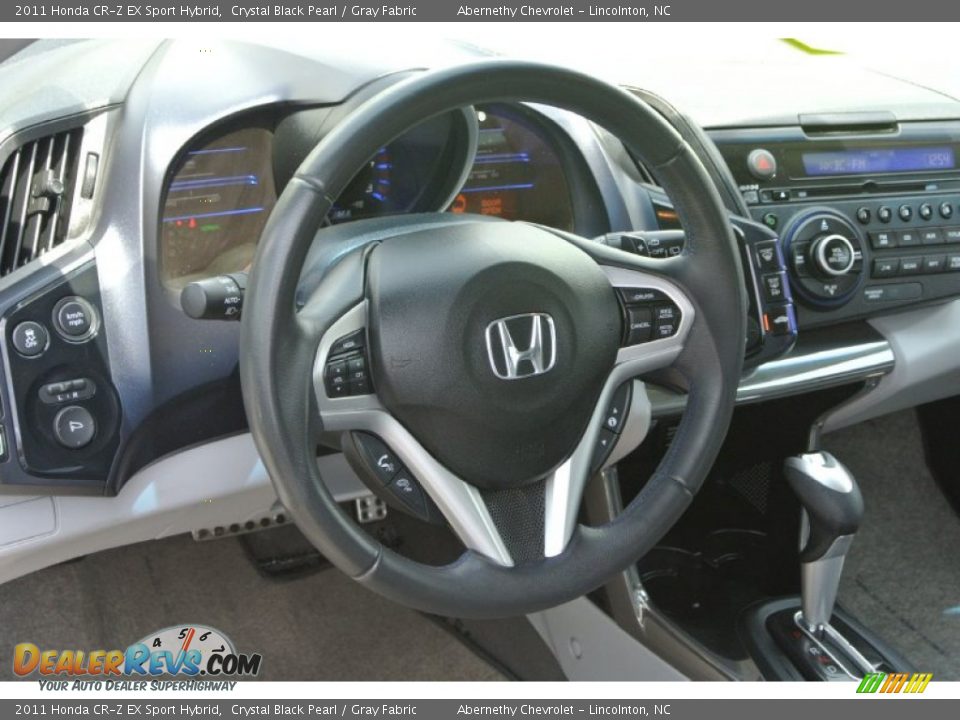 2011 Honda CR-Z EX Sport Hybrid Crystal Black Pearl / Gray Fabric Photo #25