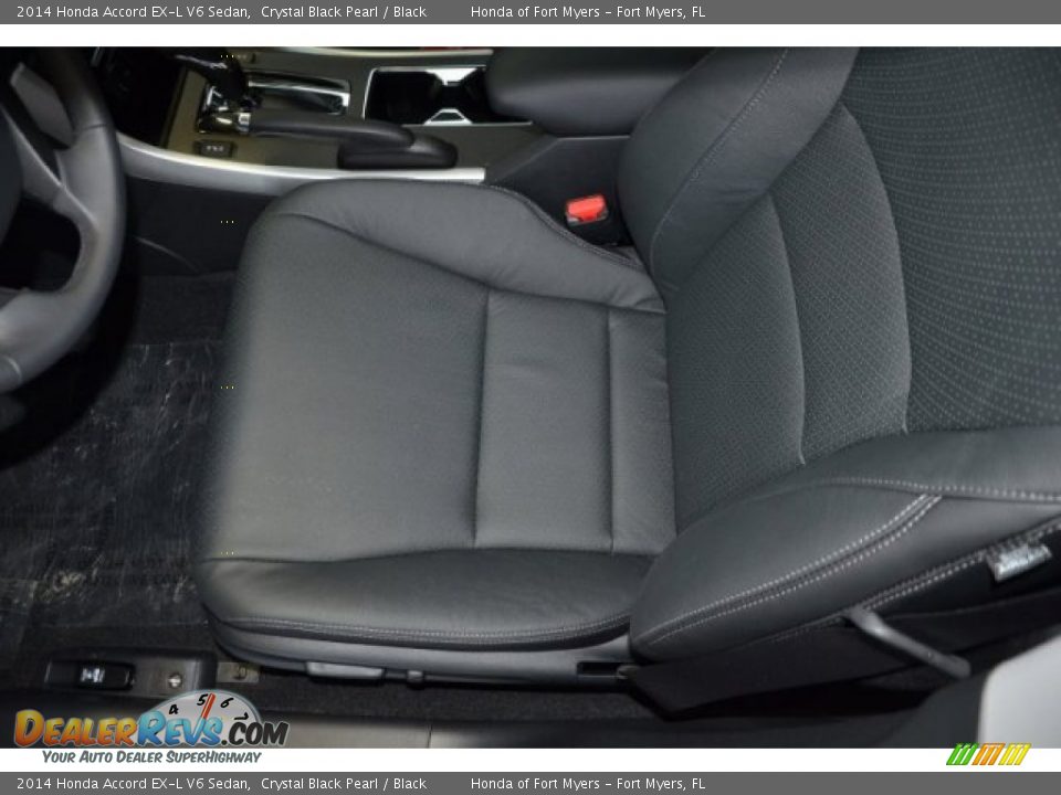 2014 Honda Accord EX-L V6 Sedan Crystal Black Pearl / Black Photo #10