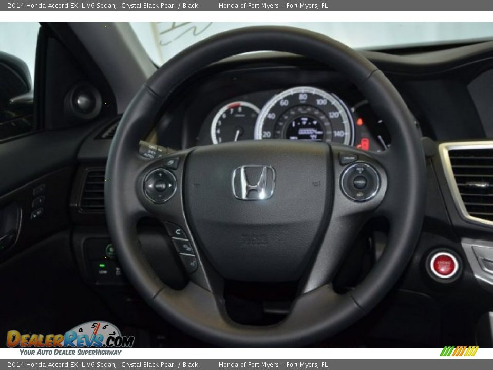 2014 Honda Accord EX-L V6 Sedan Crystal Black Pearl / Black Photo #20