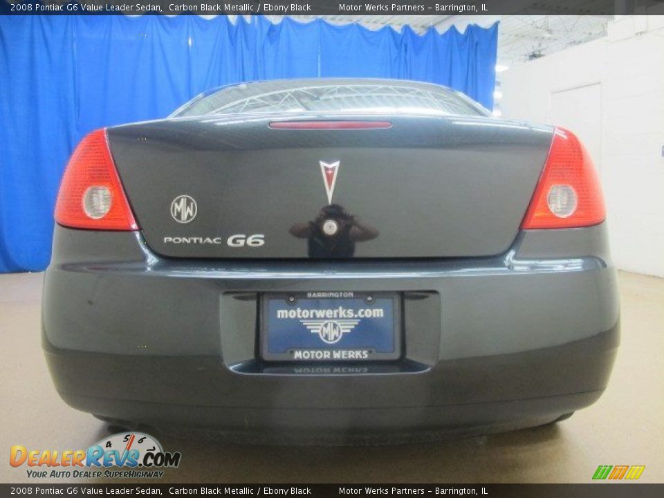 2008 Pontiac G6 Value Leader Sedan Carbon Black Metallic / Ebony Black Photo #7