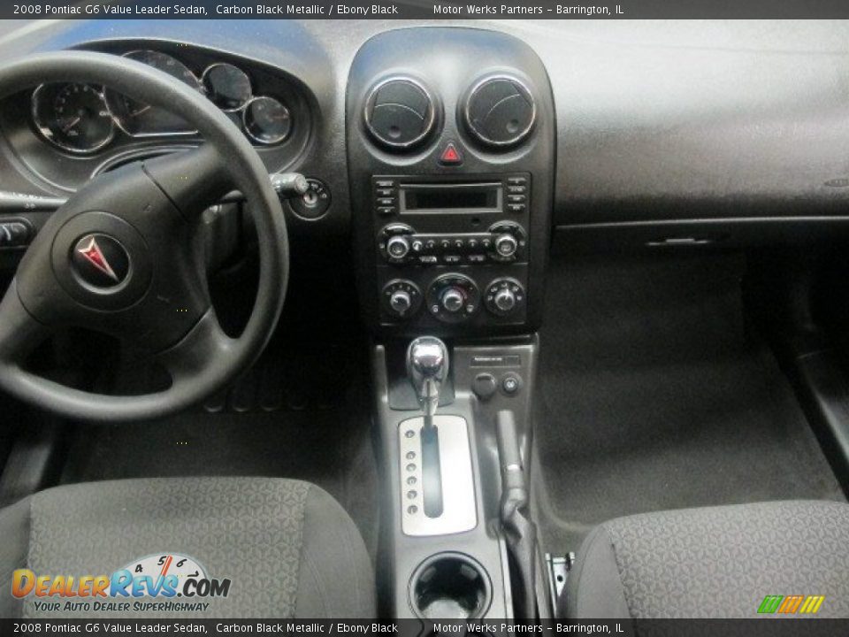 2008 Pontiac G6 Value Leader Sedan Carbon Black Metallic / Ebony Black Photo #25