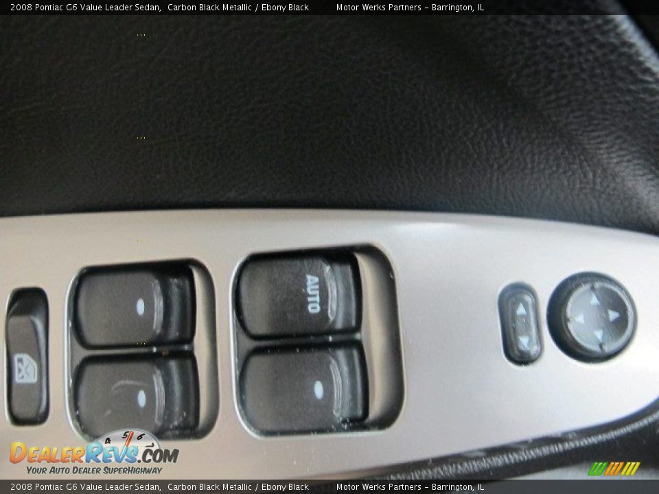 2008 Pontiac G6 Value Leader Sedan Carbon Black Metallic / Ebony Black Photo #33