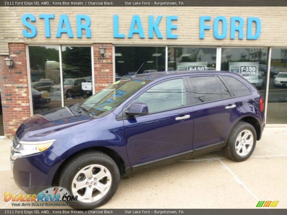 2011 Ford Edge SEL AWD Kona Blue Metallic / Charcoal Black Photo #1