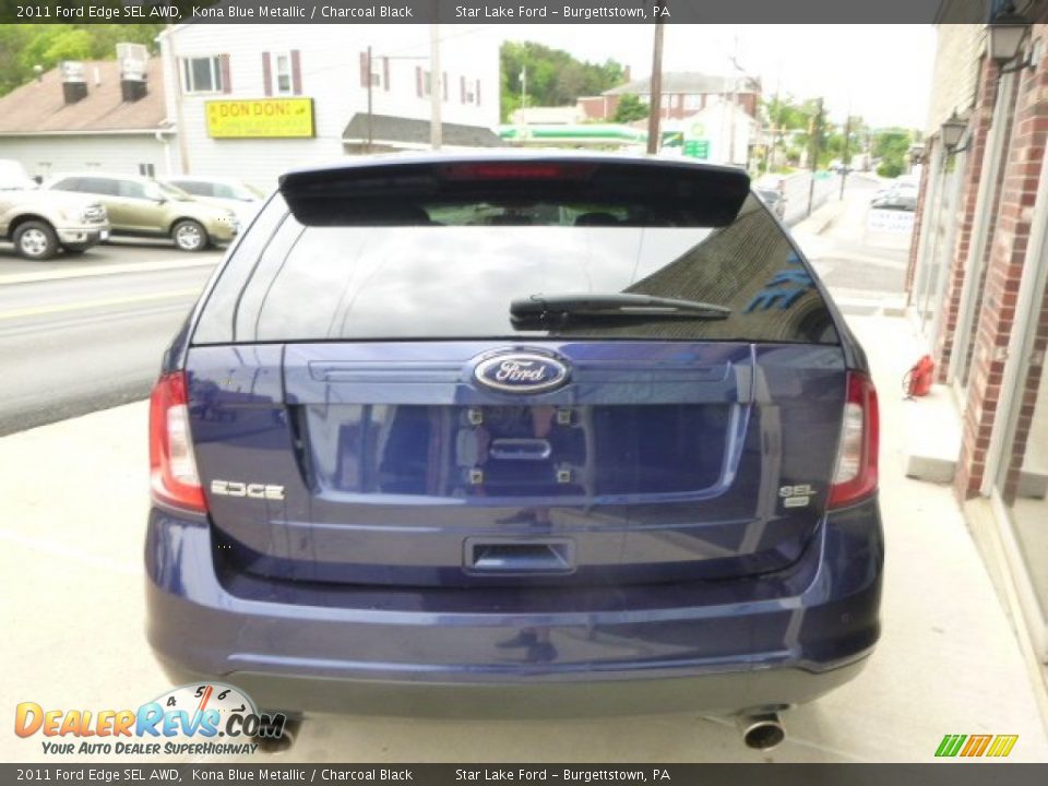 2011 Ford Edge SEL AWD Kona Blue Metallic / Charcoal Black Photo #5