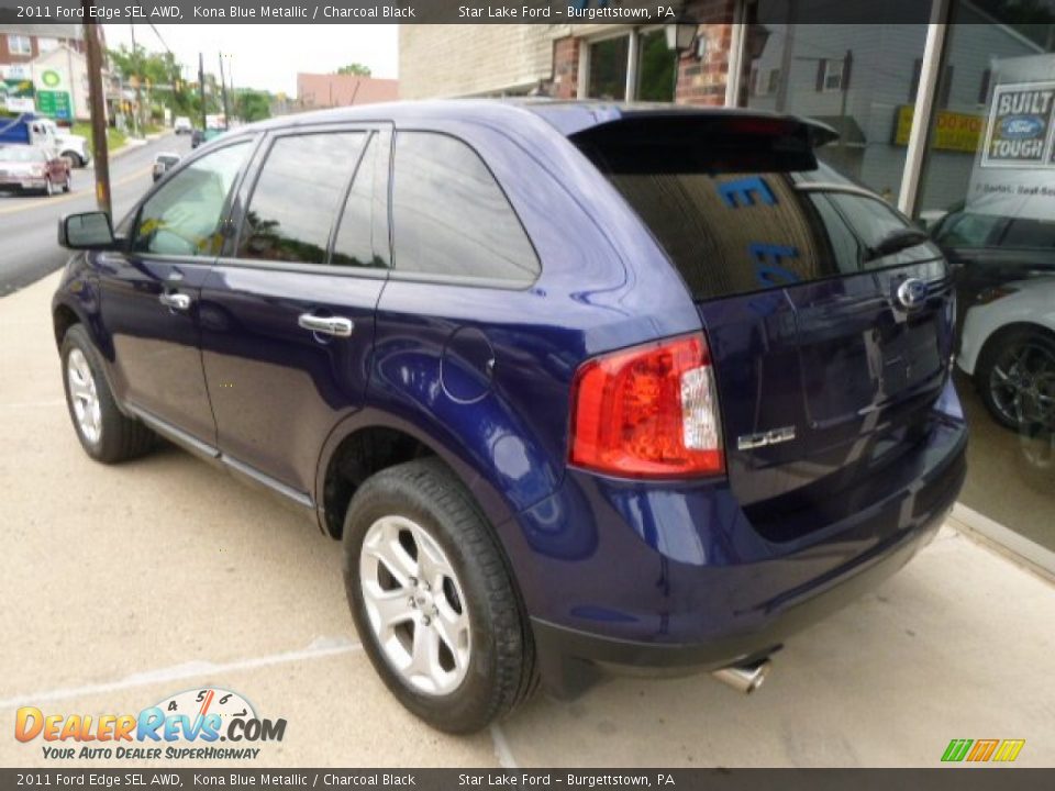 2011 Ford Edge SEL AWD Kona Blue Metallic / Charcoal Black Photo #6