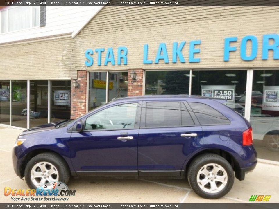 2011 Ford Edge SEL AWD Kona Blue Metallic / Charcoal Black Photo #7