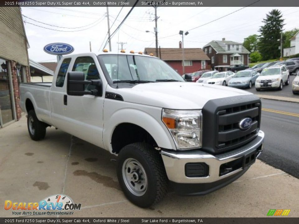 2015 Ford F250 Super Duty XL Super Cab 4x4 Oxford White / Steel Photo #3