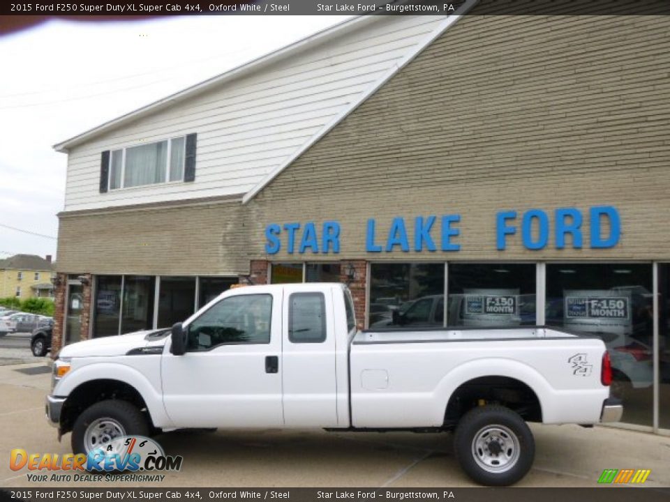 2015 Ford F250 Super Duty XL Super Cab 4x4 Oxford White / Steel Photo #7