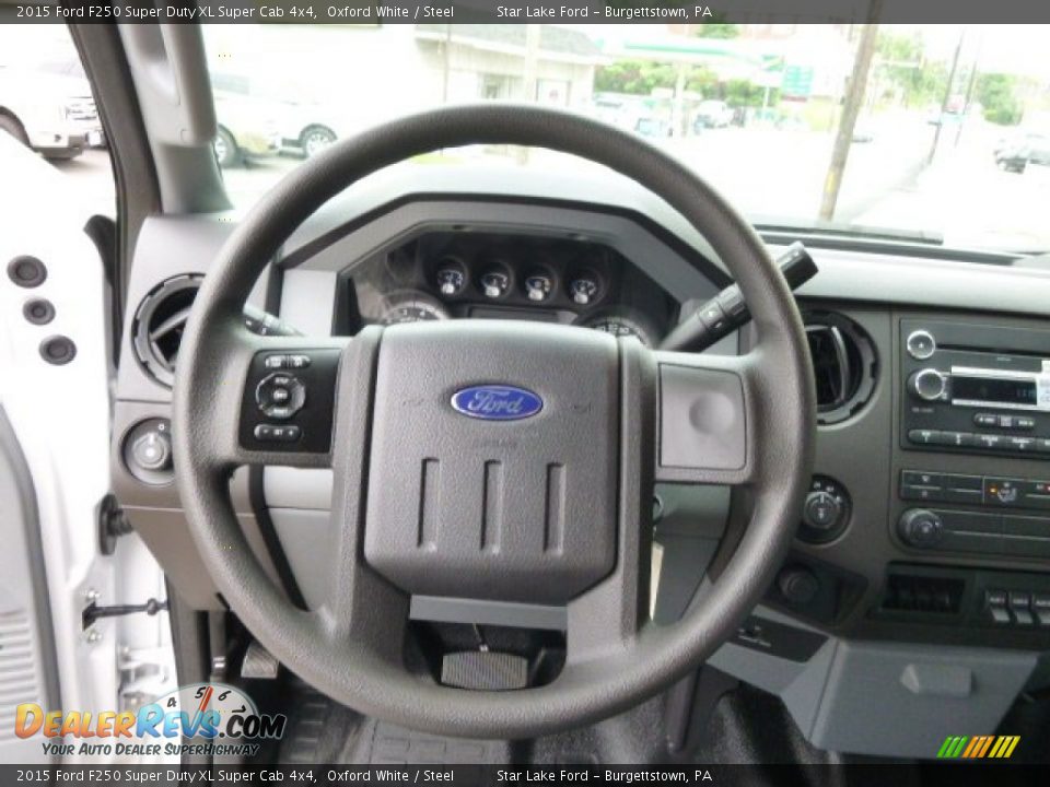 2015 Ford F250 Super Duty XL Super Cab 4x4 Steering Wheel Photo #18