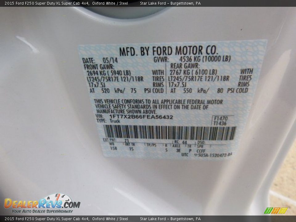 2015 Ford F250 Super Duty XL Super Cab 4x4 Oxford White / Steel Photo #20