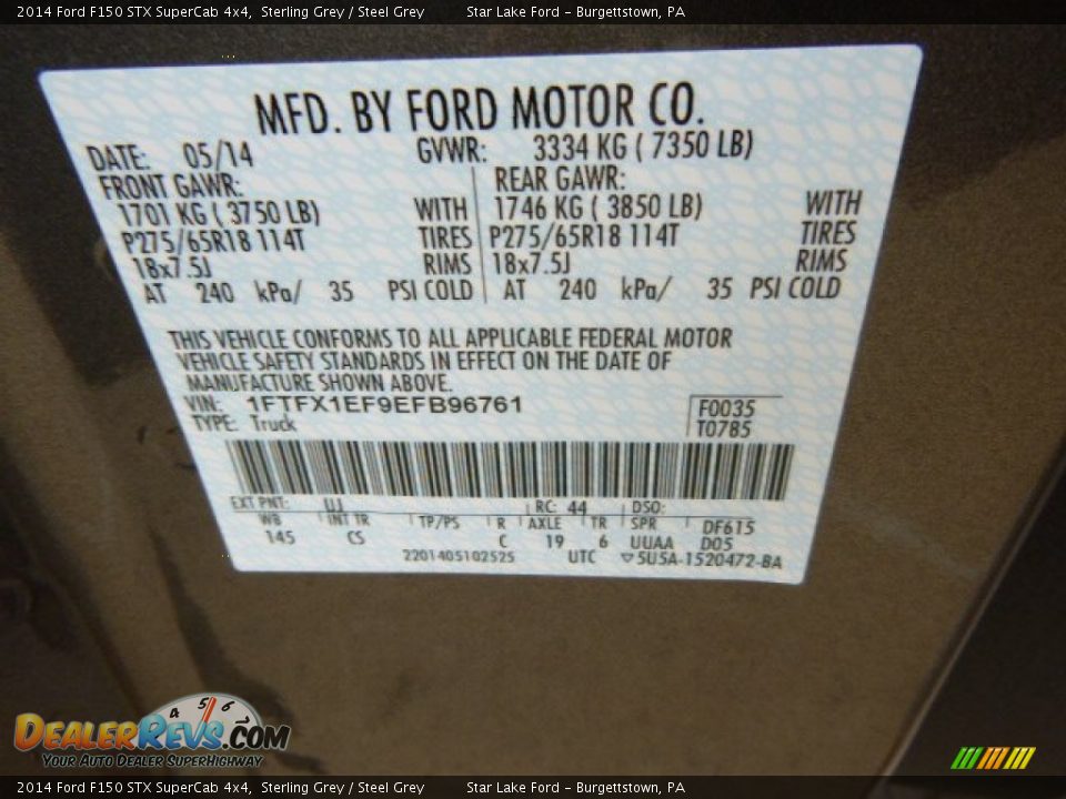 2014 Ford F150 STX SuperCab 4x4 Sterling Grey / Steel Grey Photo #20