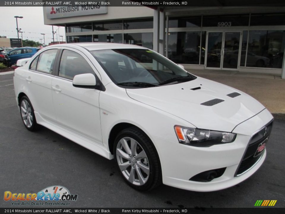 2014 Mitsubishi Lancer RALLIART AWC Wicked White / Black Photo #1