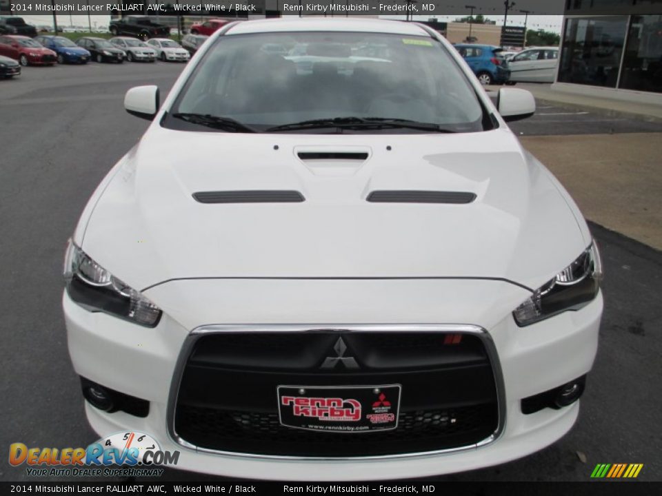 2014 Mitsubishi Lancer RALLIART AWC Wicked White / Black Photo #2