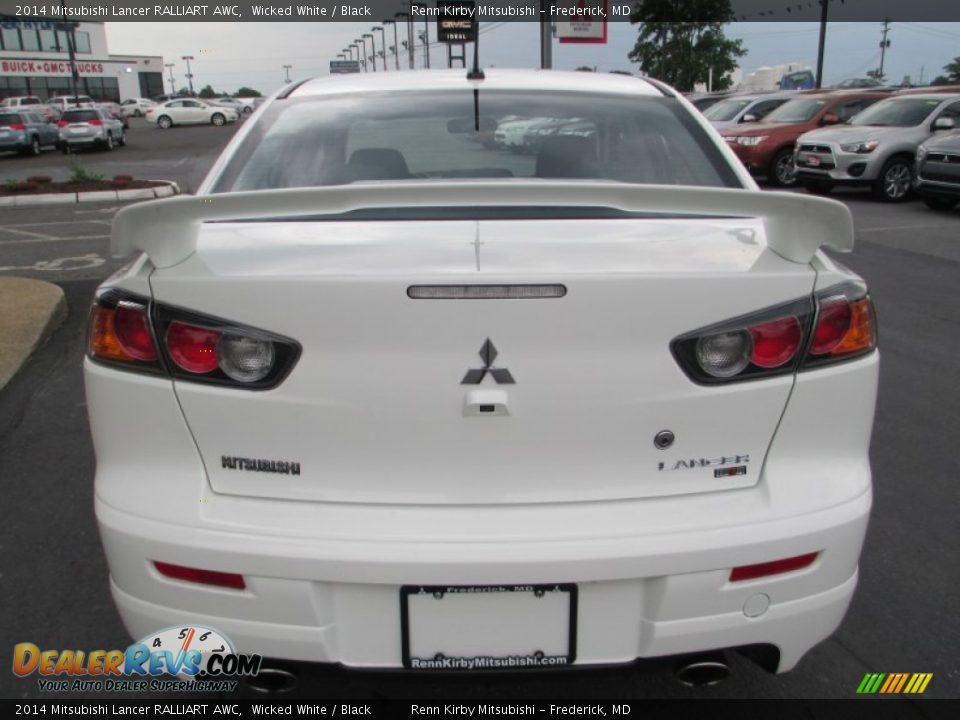 2014 Mitsubishi Lancer RALLIART AWC Wicked White / Black Photo #6