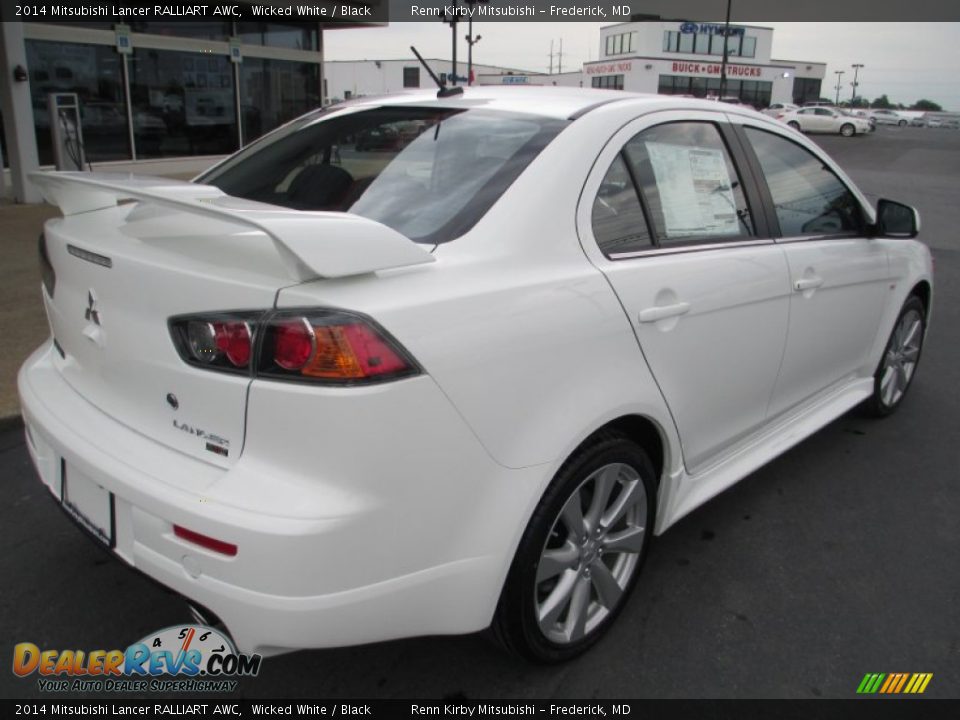 2014 Mitsubishi Lancer RALLIART AWC Wicked White / Black Photo #7