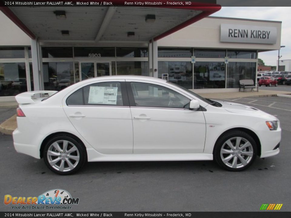 2014 Mitsubishi Lancer RALLIART AWC Wicked White / Black Photo #8