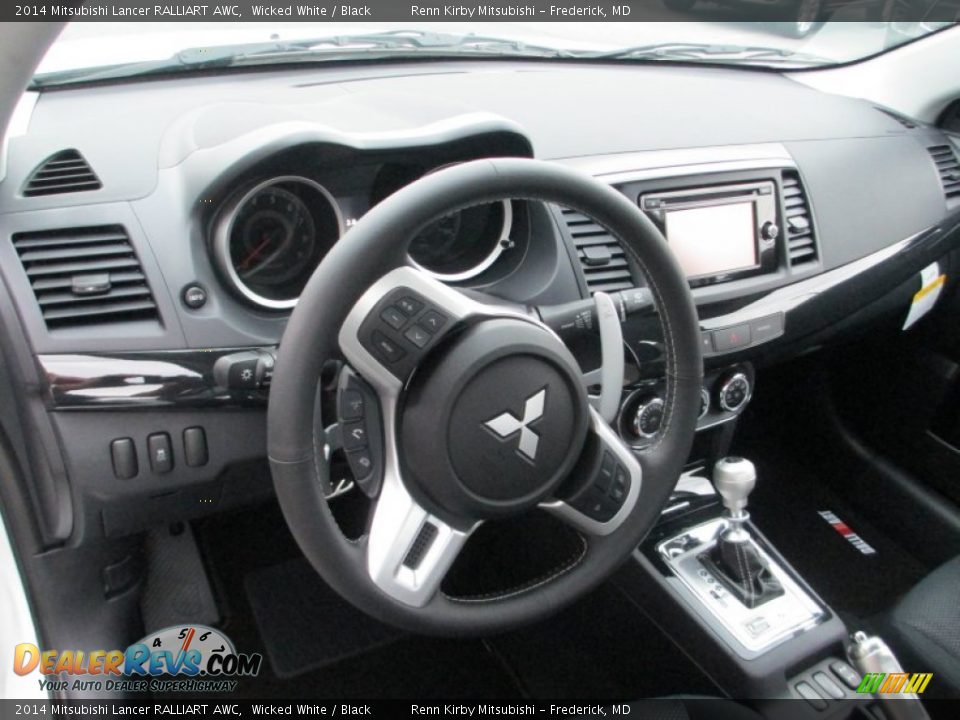 2014 Mitsubishi Lancer RALLIART AWC Wicked White / Black Photo #12