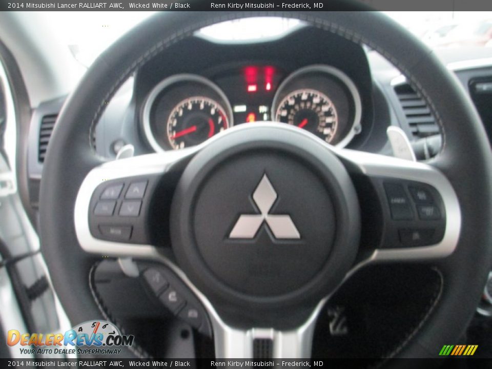 2014 Mitsubishi Lancer RALLIART AWC Wicked White / Black Photo #21