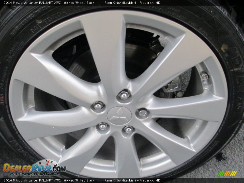 2014 Mitsubishi Lancer RALLIART AWC Wicked White / Black Photo #32