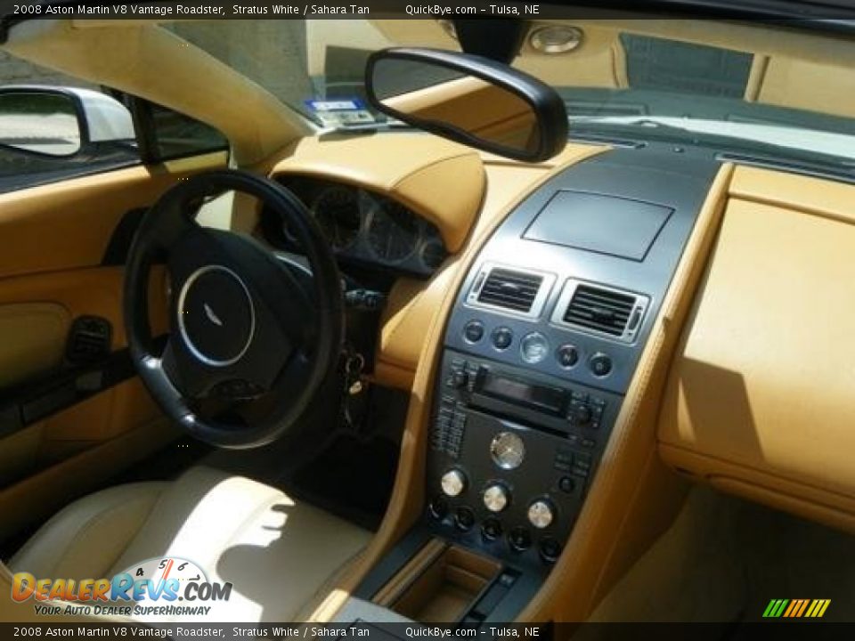 2008 Aston Martin V8 Vantage Roadster Stratus White / Sahara Tan Photo #4