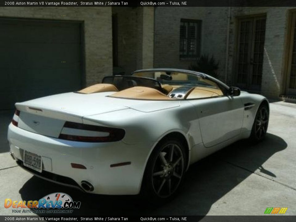 2008 Aston Martin V8 Vantage Roadster Stratus White / Sahara Tan Photo #7