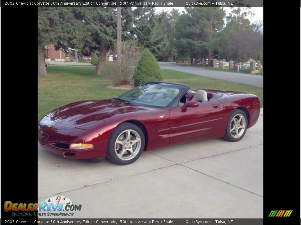 Front 3/4 View of 2003 Chevrolet Corvette 50th Anniversary Edition Convertible Photo #2