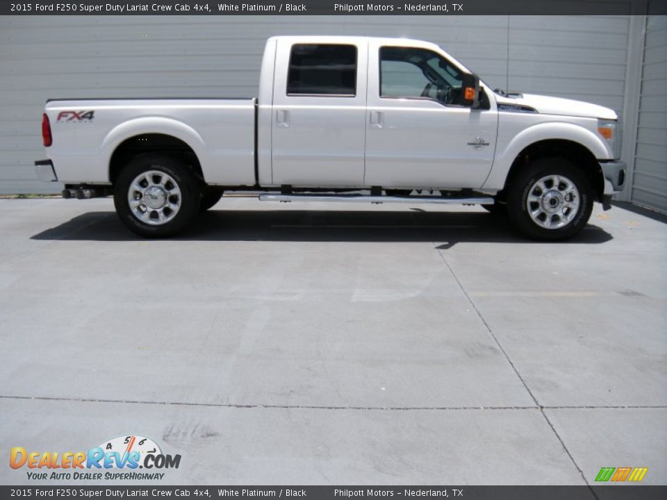 2015 Ford F250 Super Duty Lariat Crew Cab 4x4 White Platinum / Black Photo #3