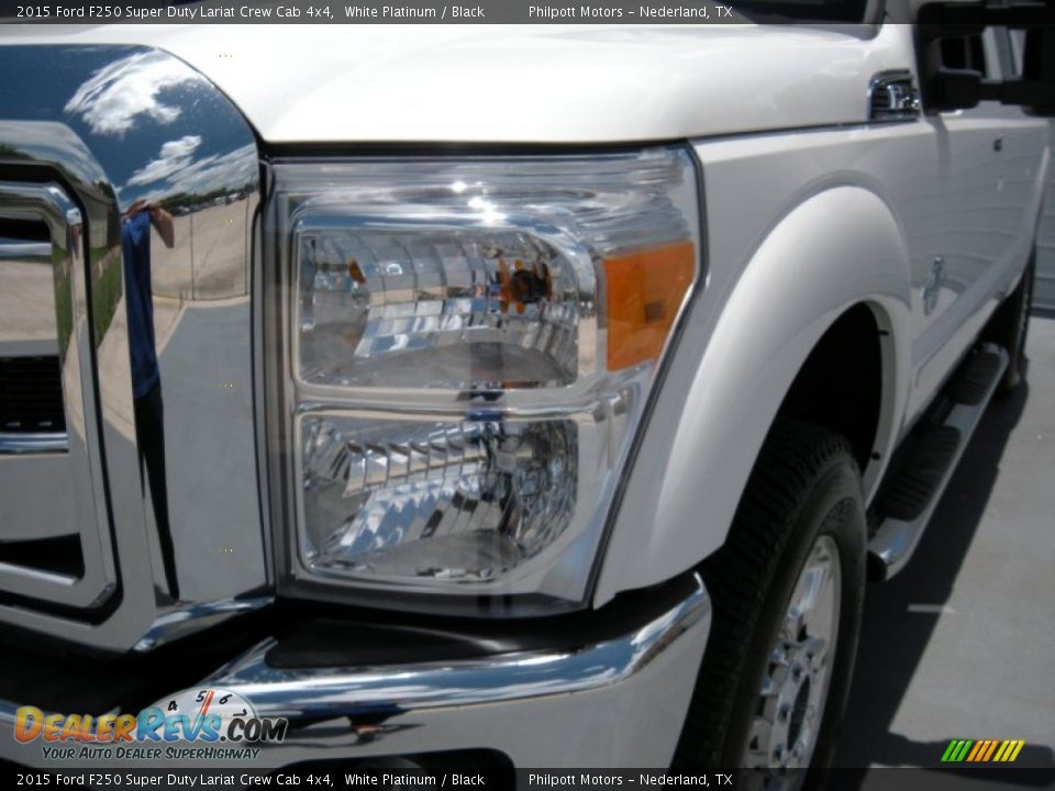 2015 Ford F250 Super Duty Lariat Crew Cab 4x4 White Platinum / Black Photo #9
