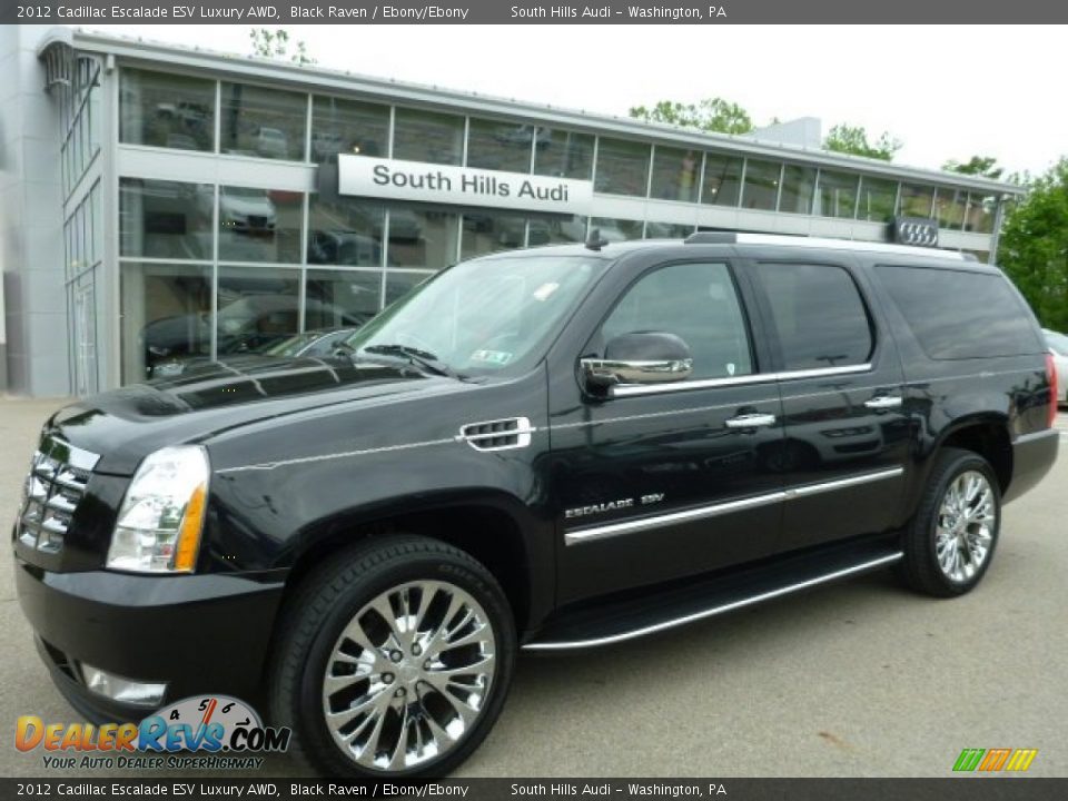 2012 Cadillac Escalade ESV Luxury AWD Black Raven / Ebony/Ebony Photo #1