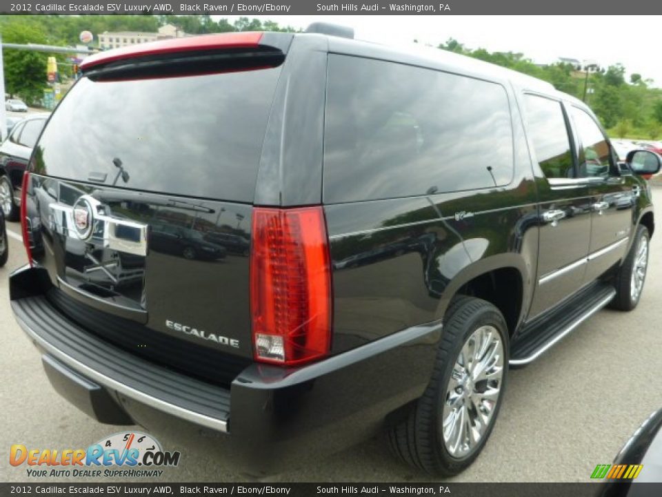 2012 Cadillac Escalade ESV Luxury AWD Black Raven / Ebony/Ebony Photo #4