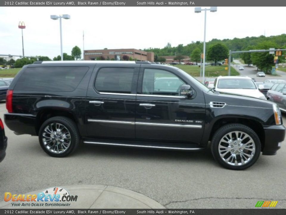 2012 Cadillac Escalade ESV Luxury AWD Black Raven / Ebony/Ebony Photo #5