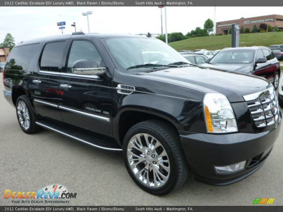 2012 Cadillac Escalade ESV Luxury AWD Black Raven / Ebony/Ebony Photo #6