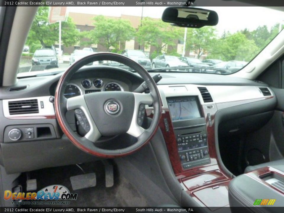 2012 Cadillac Escalade ESV Luxury AWD Black Raven / Ebony/Ebony Photo #13
