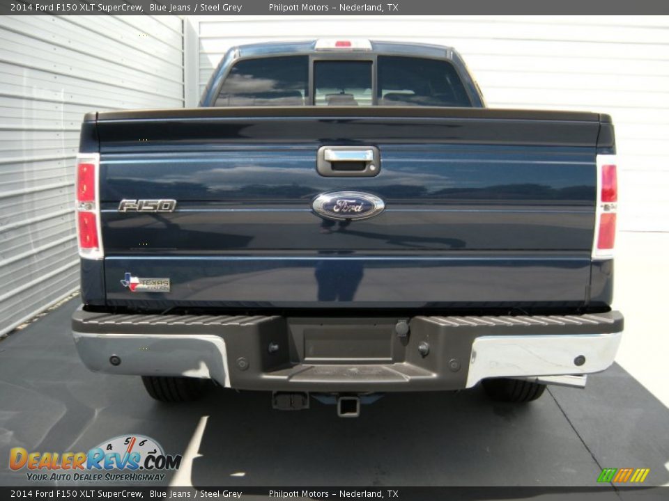 2014 Ford F150 XLT SuperCrew Blue Jeans / Steel Grey Photo #5