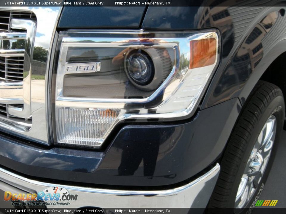 2014 Ford F150 XLT SuperCrew Blue Jeans / Steel Grey Photo #9