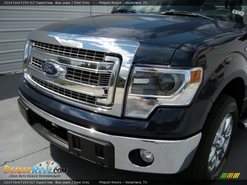 2014 Ford F150 XLT SuperCrew Blue Jeans / Steel Grey Photo #10