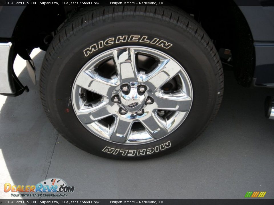 2014 Ford F150 XLT SuperCrew Blue Jeans / Steel Grey Photo #11